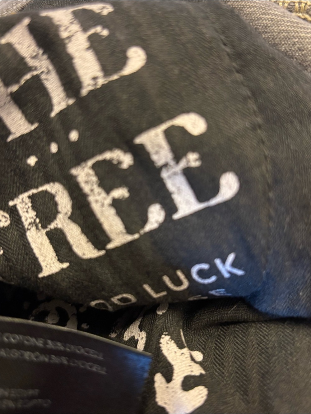 We The Free Good Luck Mid-Rise Barrel Jeans 27 Splatter Gray Baggy Wide Grunge - Picture 8 of 16
